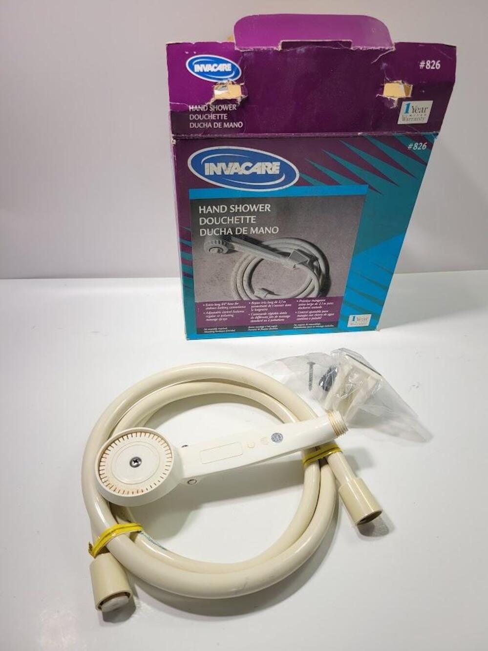 Invacare 826 Hand Shower Beige Handheld Shower Head Water Saving Hose Kit